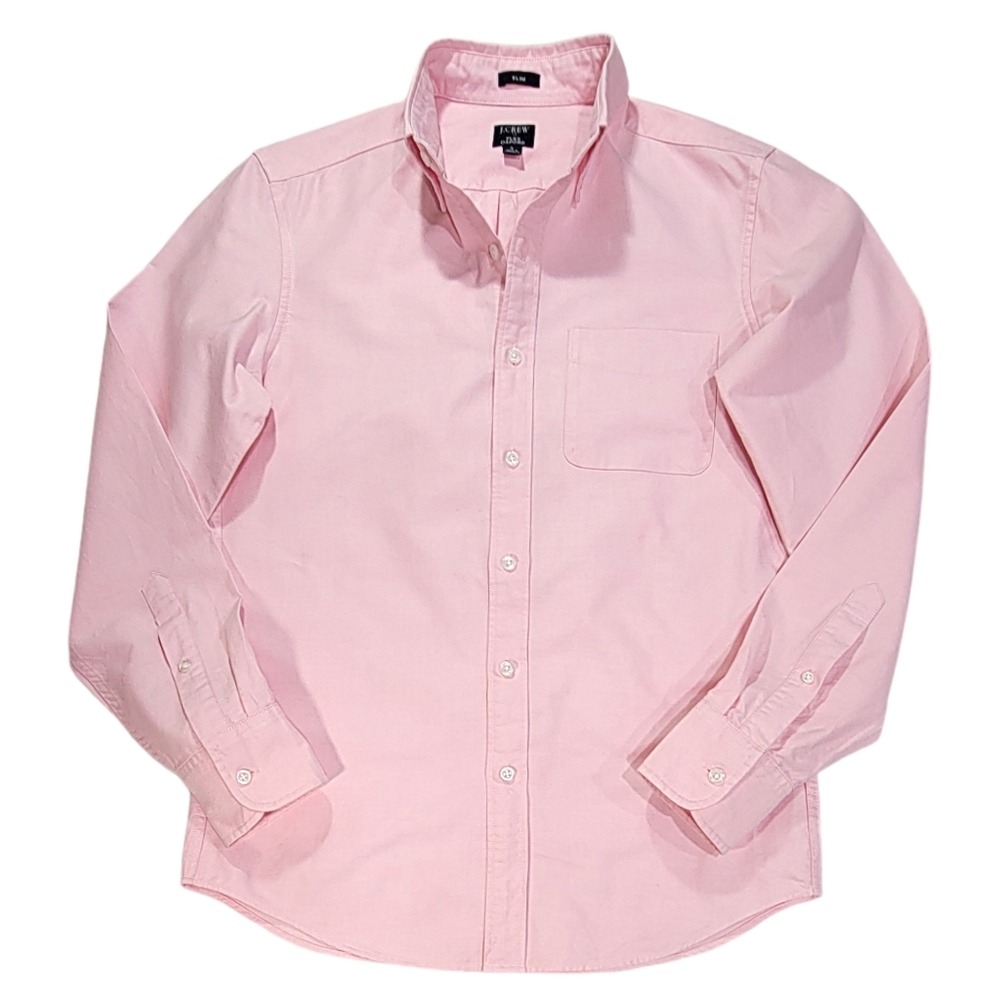 J.Crew Long Sleeve Slim Flex Fit Oxford Button Down Cotton Shirt • Men's (Small)